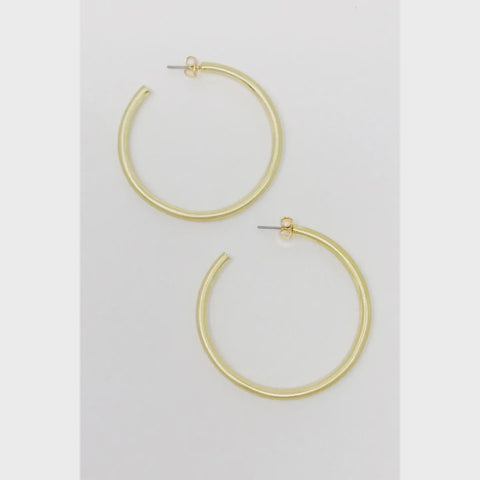 Smaller Jade Satin Finish Hoops