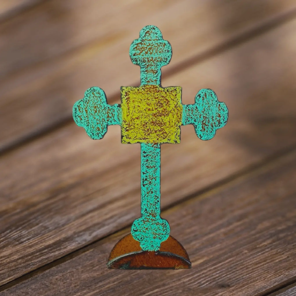 Large Metal Standing Cross Asst. Colors