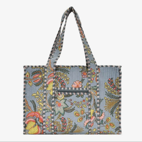 Cotton Block Print Tote Bag
