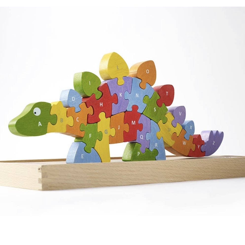 Puzzle Dinosaur Wood A to Z