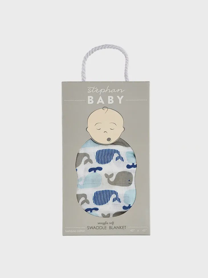 Swaddle Blanket-Bam Whale