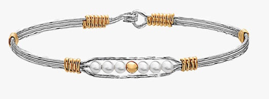 Creation Silver w/ Gold Pearl Ronaldo Bracelet