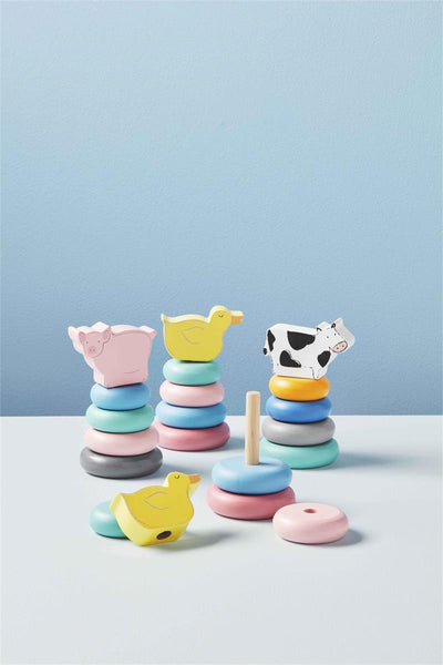 Duck Wood Stacking Rings Toy Set