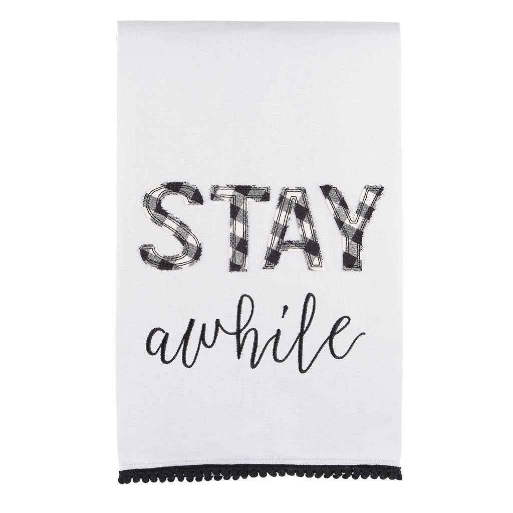 Stay Awhile Tea Towel
