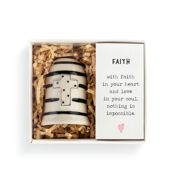 Ceramic “Faith” Bell  Heartful Home by Tracy Pesche