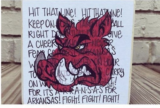 Arkansas Razorbacks Words SEC Block Arkansas Razorbacks – More Than Words