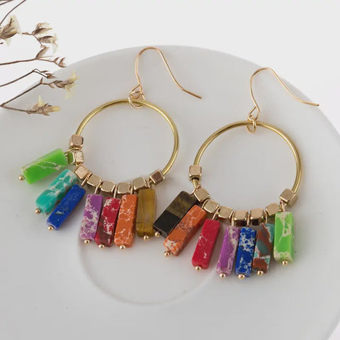 Boho Tassel Chain Drop Earrings