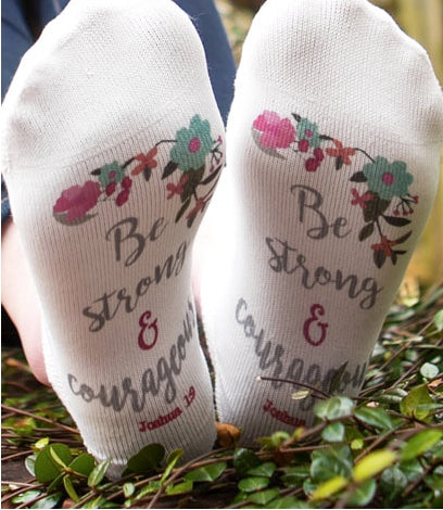 Scripture Socks cardinal “The Lord Will Rejoice Over You With Singing” Zephaniah 3:11