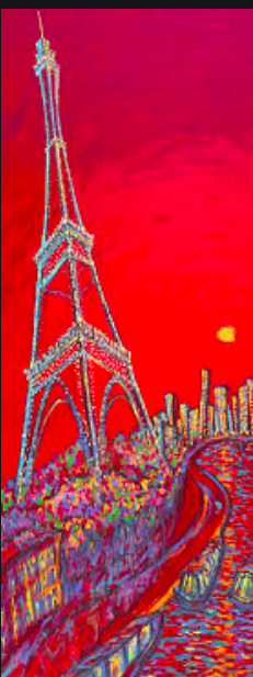 EVENING AT THE EIFFEL TOWER PRINT BY DAVID LYNCH