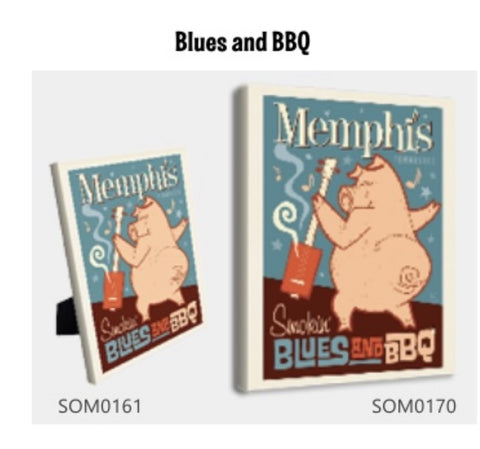 Framed Canvas Blues & BBQ Spirit Of Memphis