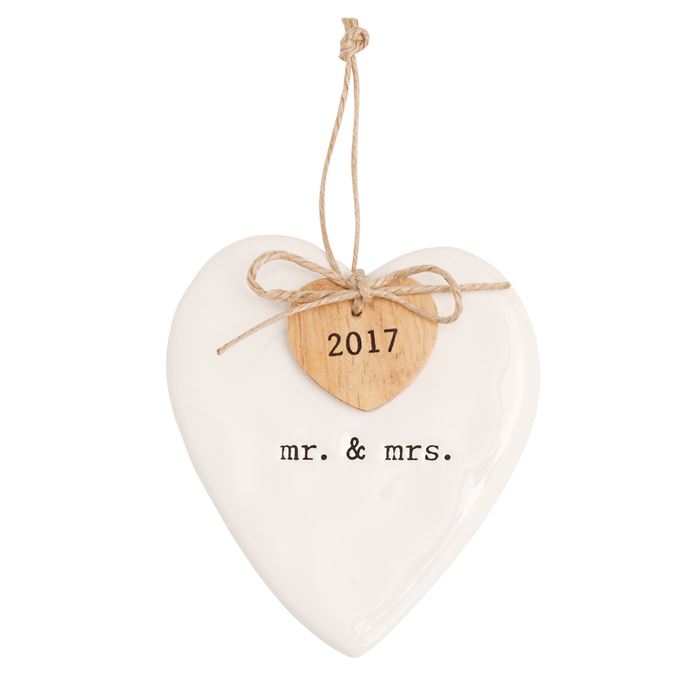 Mr. & Mrs. Heart Ornament