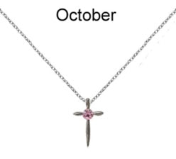 Birthstone Cross Necklaces Skosh 57-628