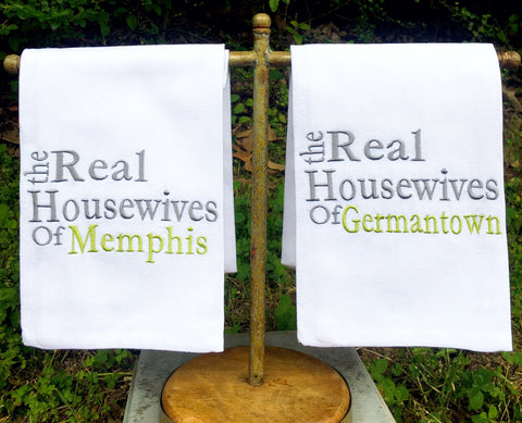 Real Housewives Monogram Kitchen Towel