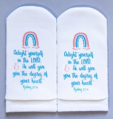 Scripture Socks Delight Yourself In The Lord