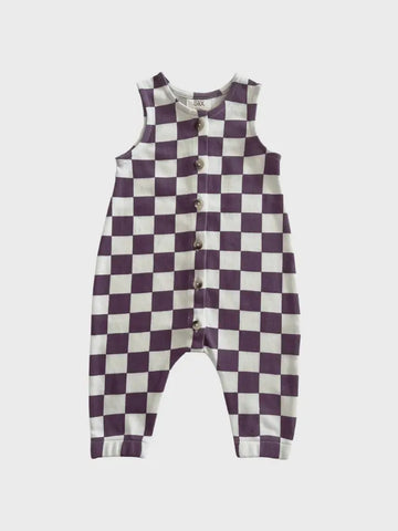 Organic Bay Jumpsuit Checkerboard