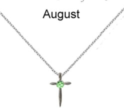 Birthstone Cross Necklaces Skosh 57-628