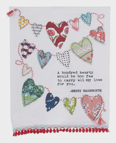 A Hundred Hearts Tea Towel
