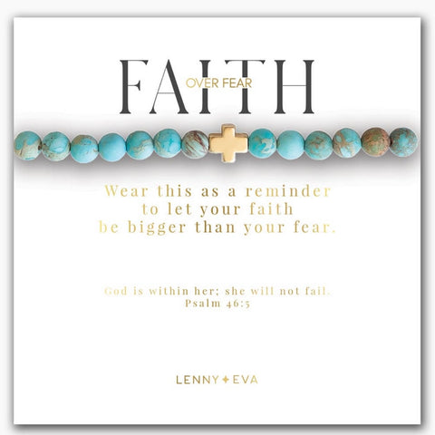 Faith Over Fear Gemstone Bracelets 6 Styles Lenny & Eva