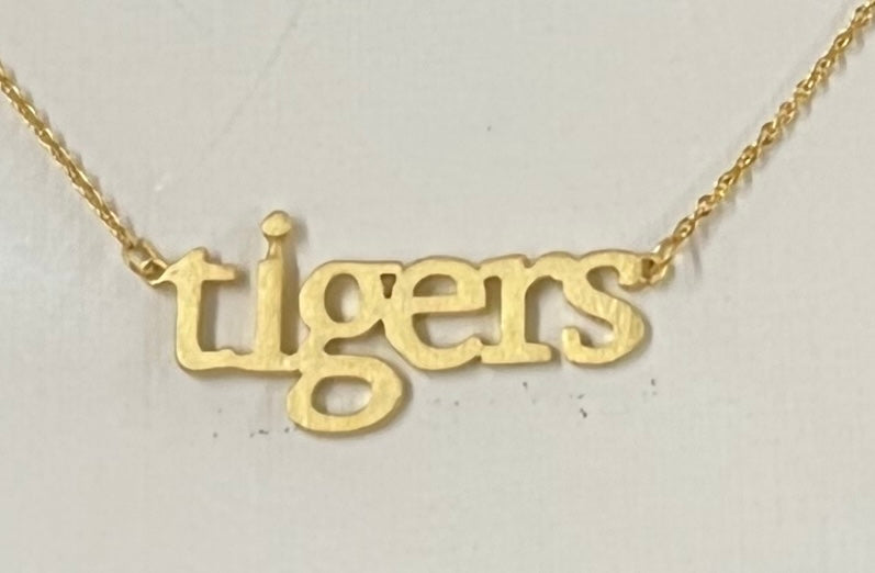 Tigers Block Necklace Sterling Silver Skosh in gold or silver