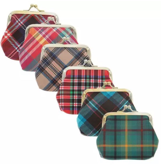 Plaid Coin Purse Assorted