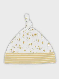 Gold Star Stripe Knit Hat Newborn