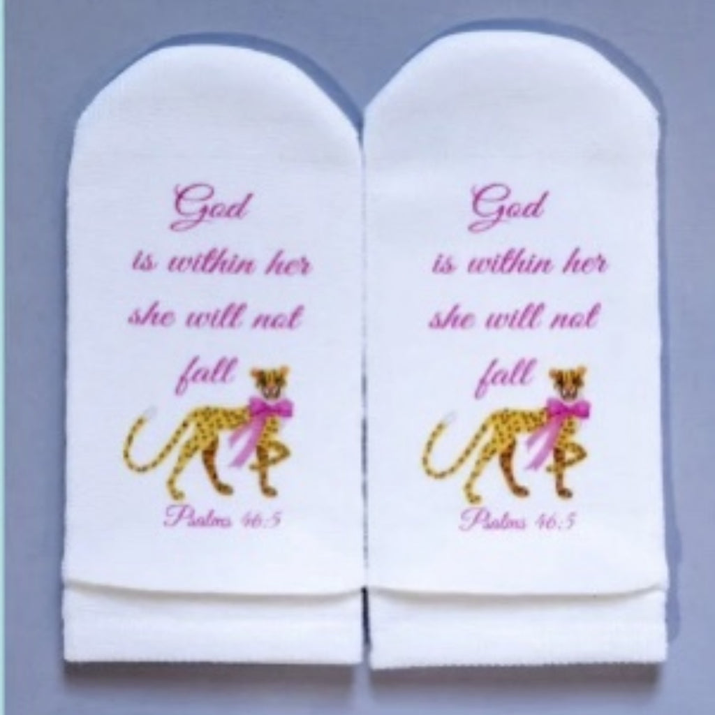 Scripture Socks God Is Within Her She Will Not Fail