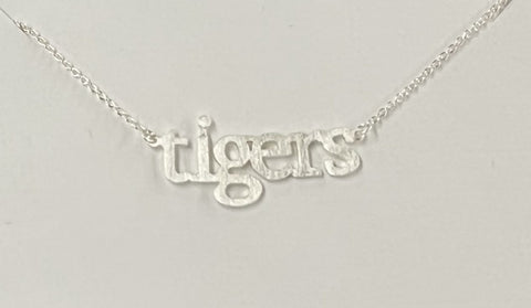 Tigers Block Necklace Sterling Silver Skosh in gold or silver