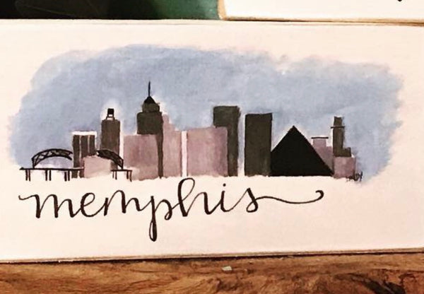 Memphis Skyline Tee by Lindy Tate long sleeved