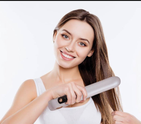 Cordless Straightener Hair Styler with Power Bank -Curling or Flat iron