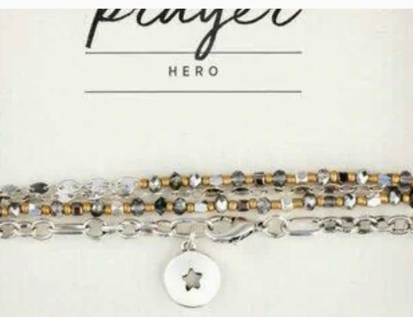 Hero Necklace Bracelet Wrapped in Prayer