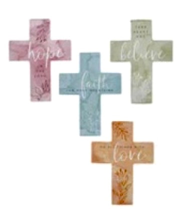 Mini Crosses Heart & Colorful with Easel