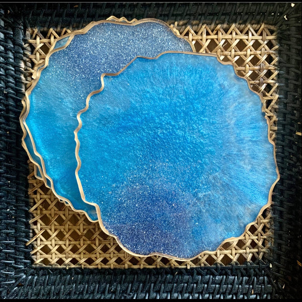 Round Glitter Coasters Set of 4