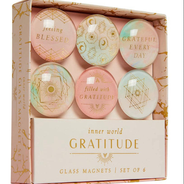Gratitude Glass Magnet Set (Set of 6)