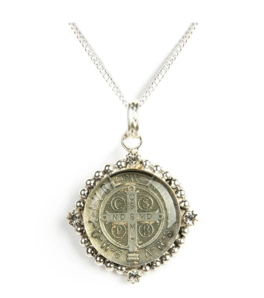 Bespoke San Benito Medallion Necklace Silver