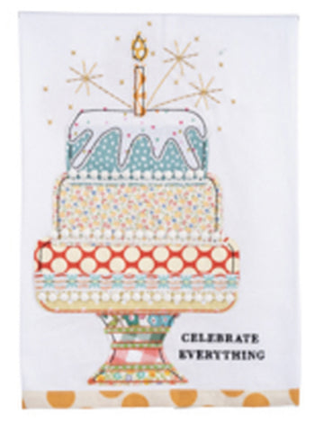 Celebrate Everything Tea Towel with Cake