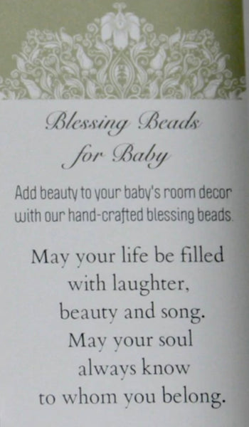 Blessing Beads for Baby Nursery  Decor / Keepsake