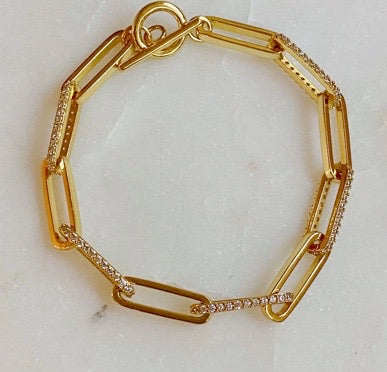 Alternating Shine Link Chain Bracelet