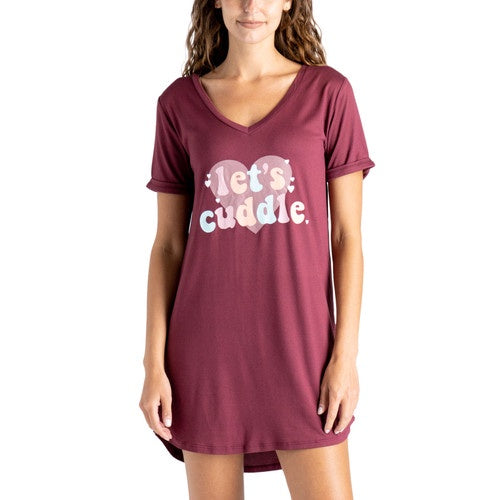 Sleep Shirt "Let's Cuddle" Hello Mello