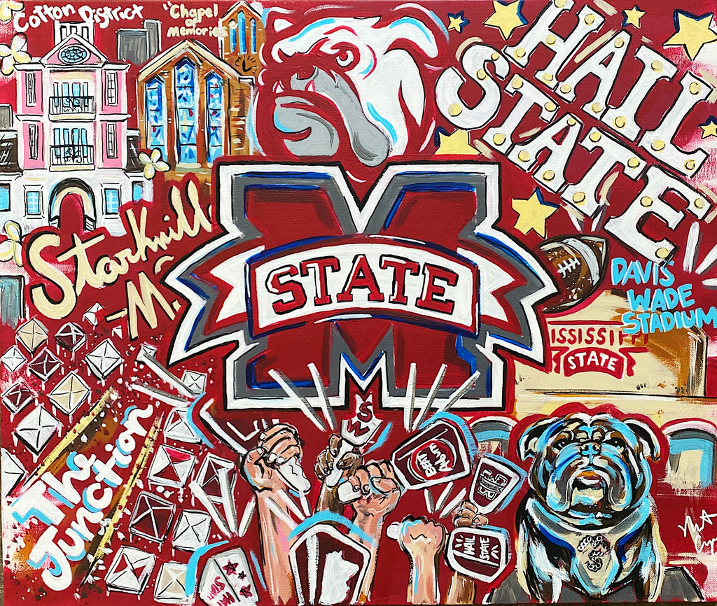 Pop Art  Miss State Hail State by Natalie Cooper