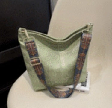 Vintage Crossbody Bag Wide Strap Ast Colors Wixceneer