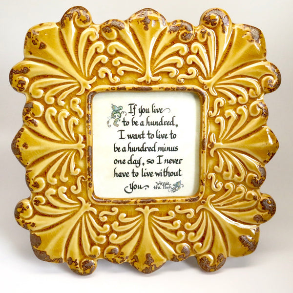 Winnie the Pooh quote calligraphy frame wedding gift