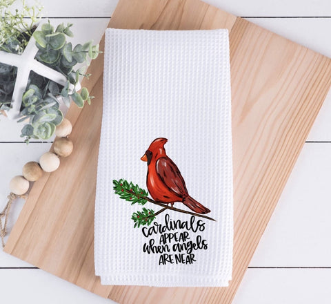 Cardinal Red Bird Tea Towel