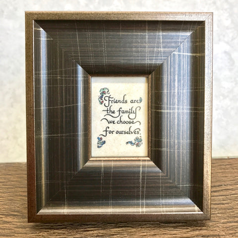 Friends are the family framed calligraphy gift boutique