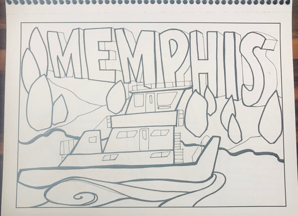Coloring Book Memphis by David Lynch