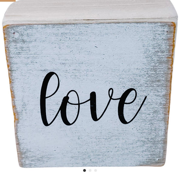 Distressed Small Wood Signs features 1 positive word