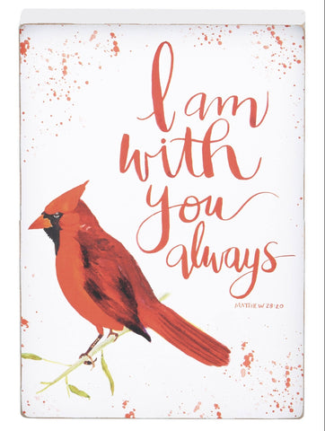 Cardinal Red Bird Canvas “with you always”