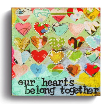 Our Hearts Belong Together Wall Art 6" Square