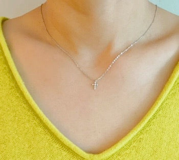 Dainty Cross Sterling Silver Necklace