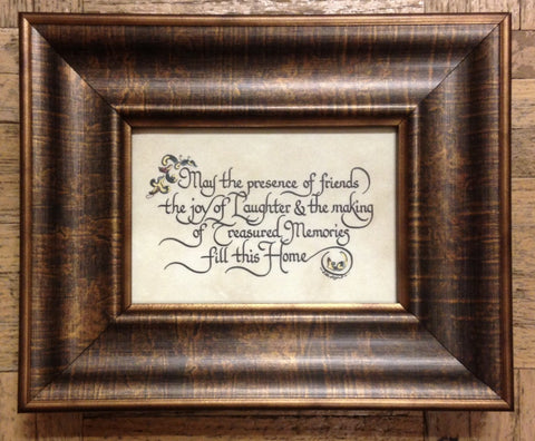 May the Presence of friends fill this home framed blessing