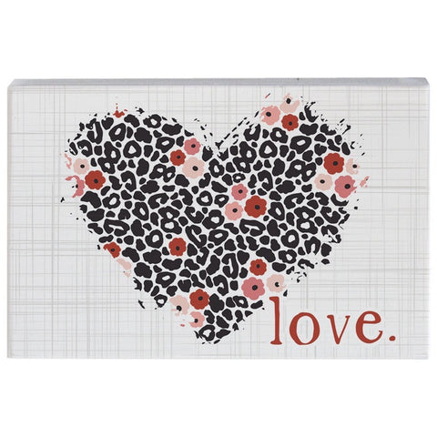 Love Cheetah Heart - Small Rectangle